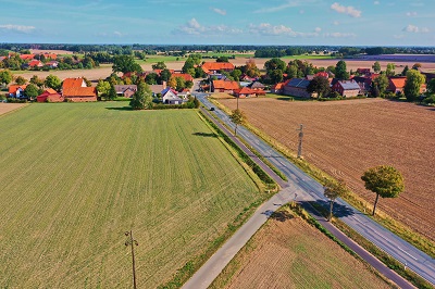 Farmland with crops